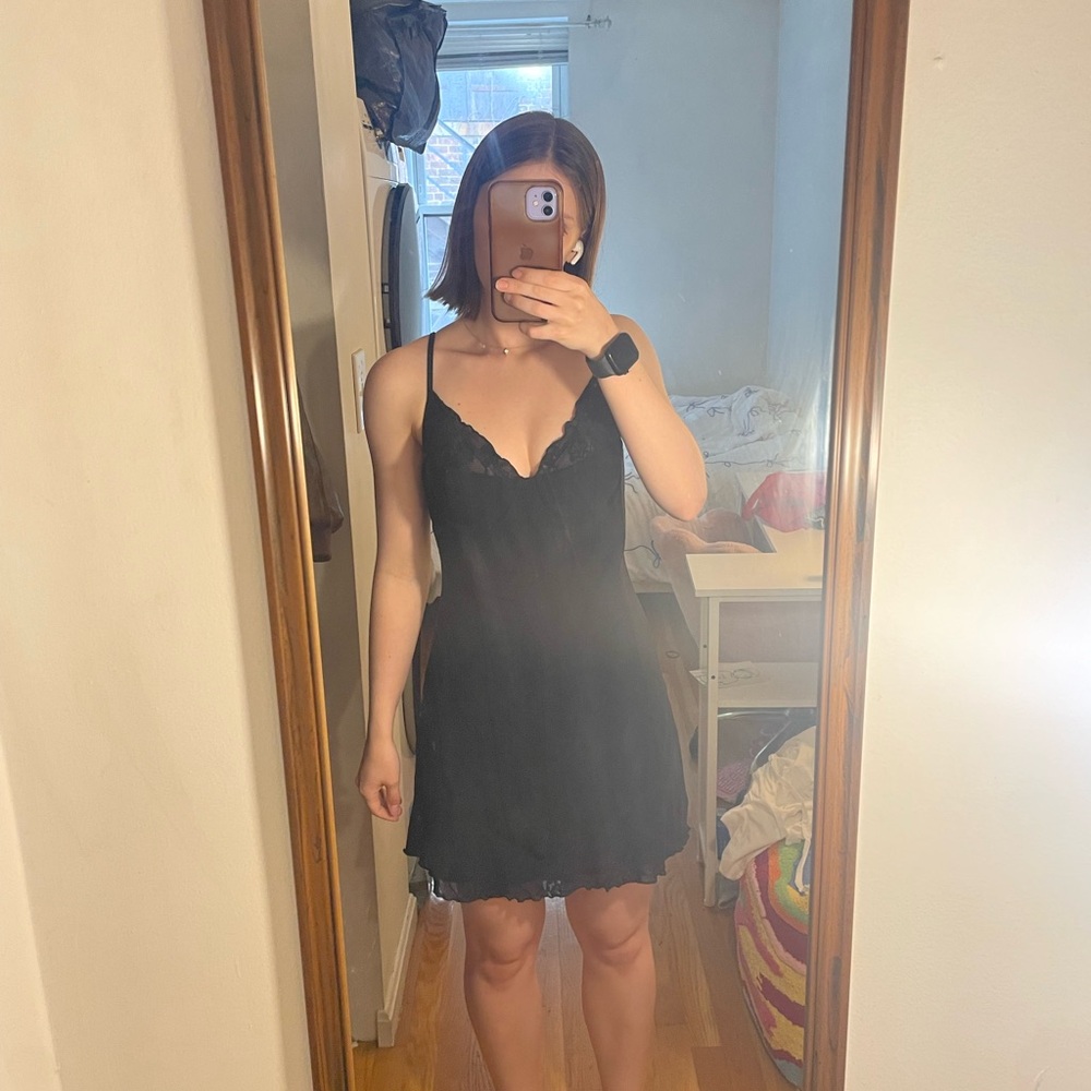 WeWoreWhat Black Corset Mini Dress